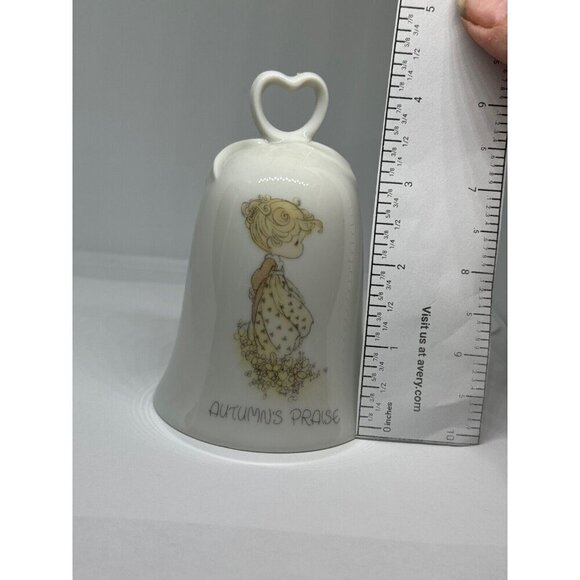 Rare Precious Moments Ceramic‎ Bell Autumn's Praise Enesco 1986 4” Tall - Picture 2 of 6